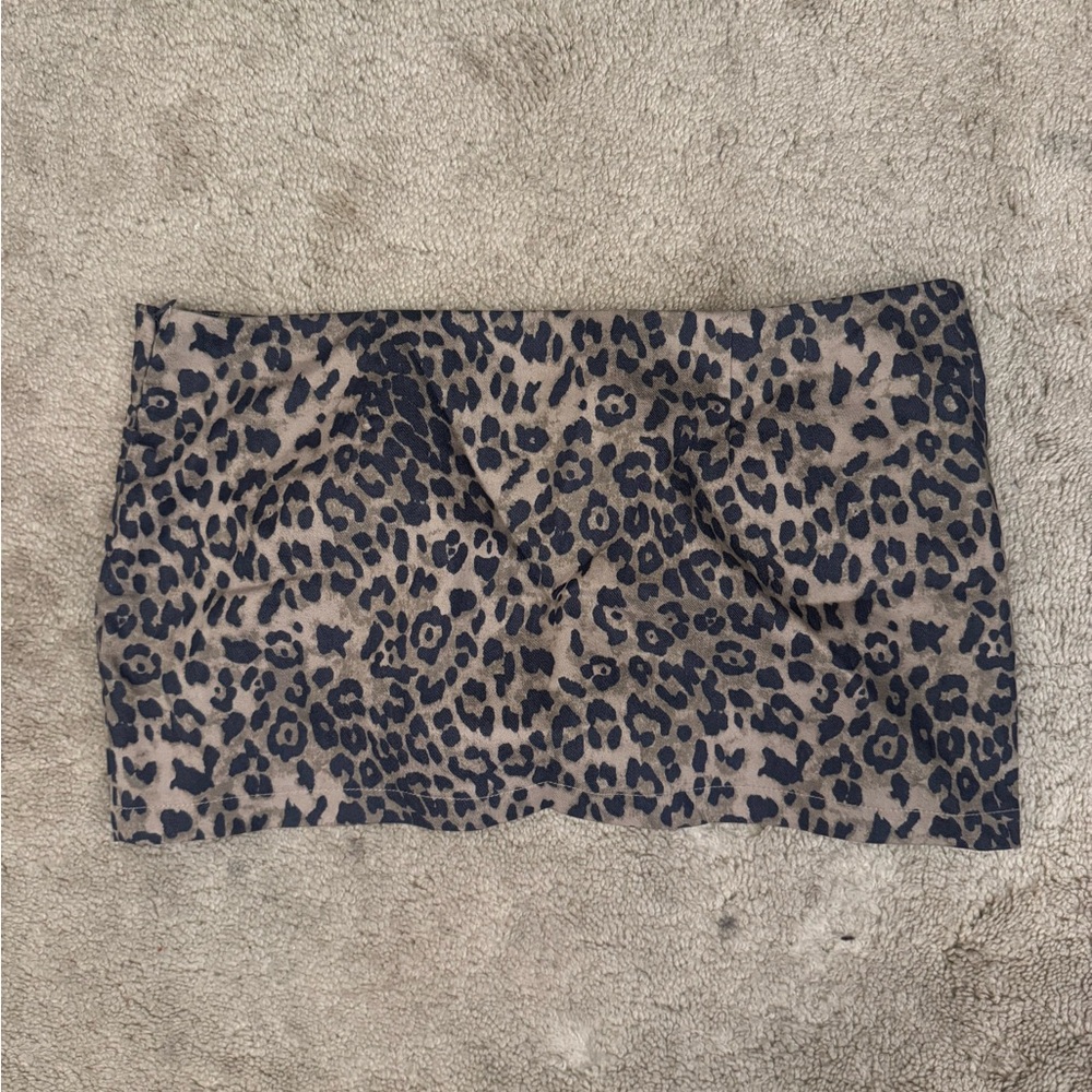 Leopard Print Mini Skirt